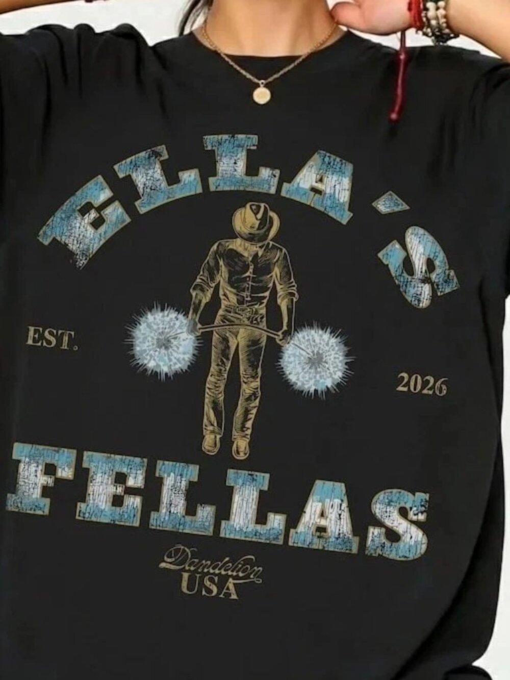 Ella's Fellas Shirt, Retro Western Cowboy T-Shirt